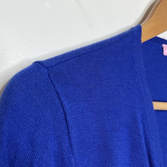 Lilly Pulitzer Dustin Cashmere Cardigan Blue Womens Size Small Open - Picture 2 of 6